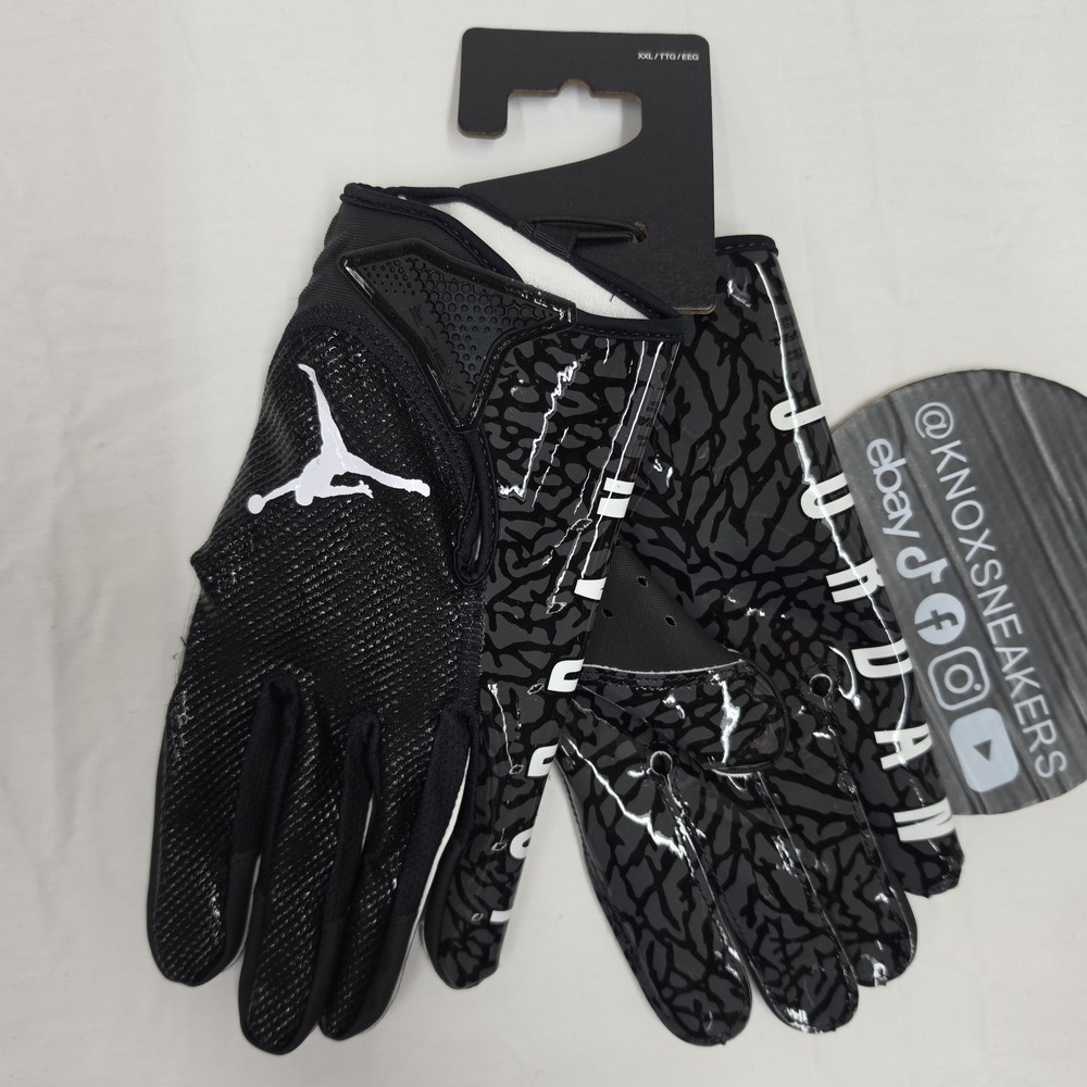 Nike Air Jordan Jet 7.0 Football Gloves Black DV4209-091 Men's Size XXLarge